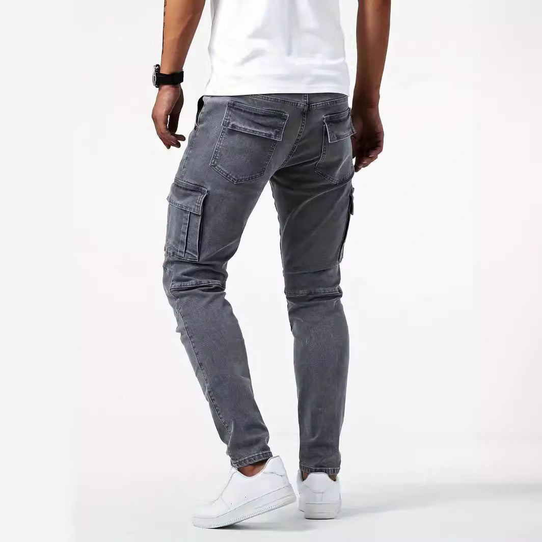 Men's Stretch Skinny Denim Pants with Anti-Wrinkle