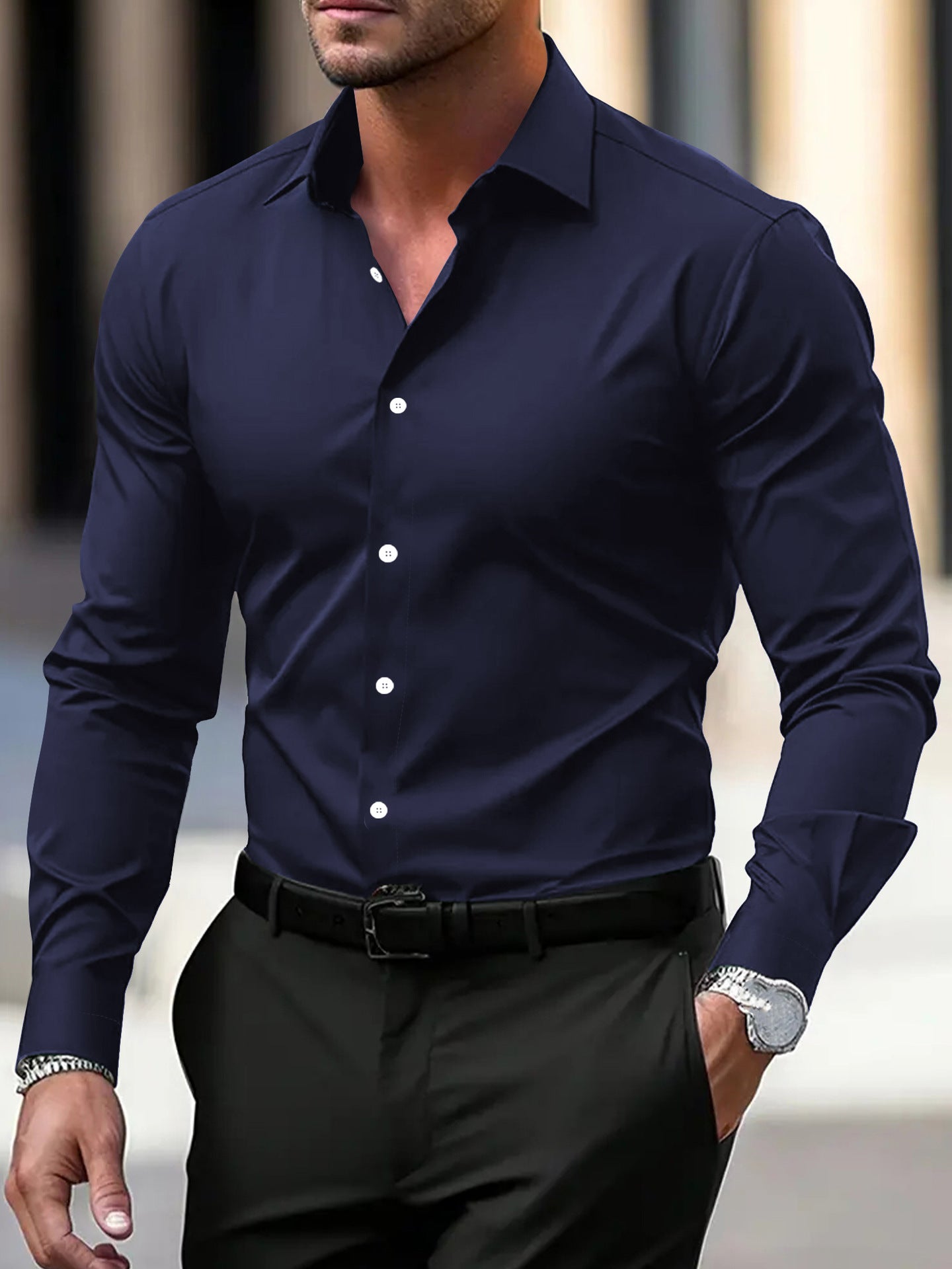 Men's Casual Long Sleeve Shirt