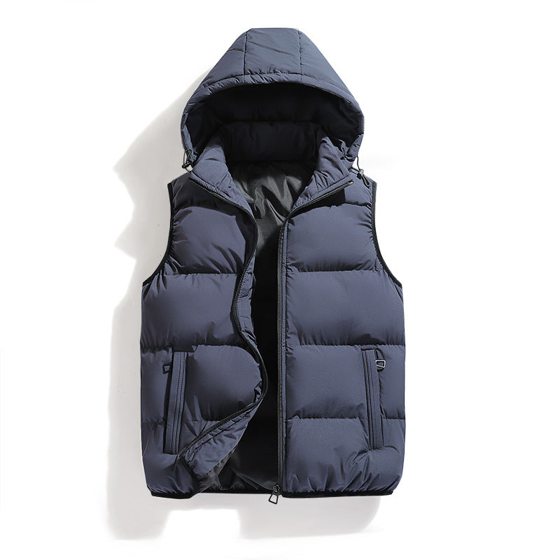 Men's Winter Padded Jacket with Detachable Hood