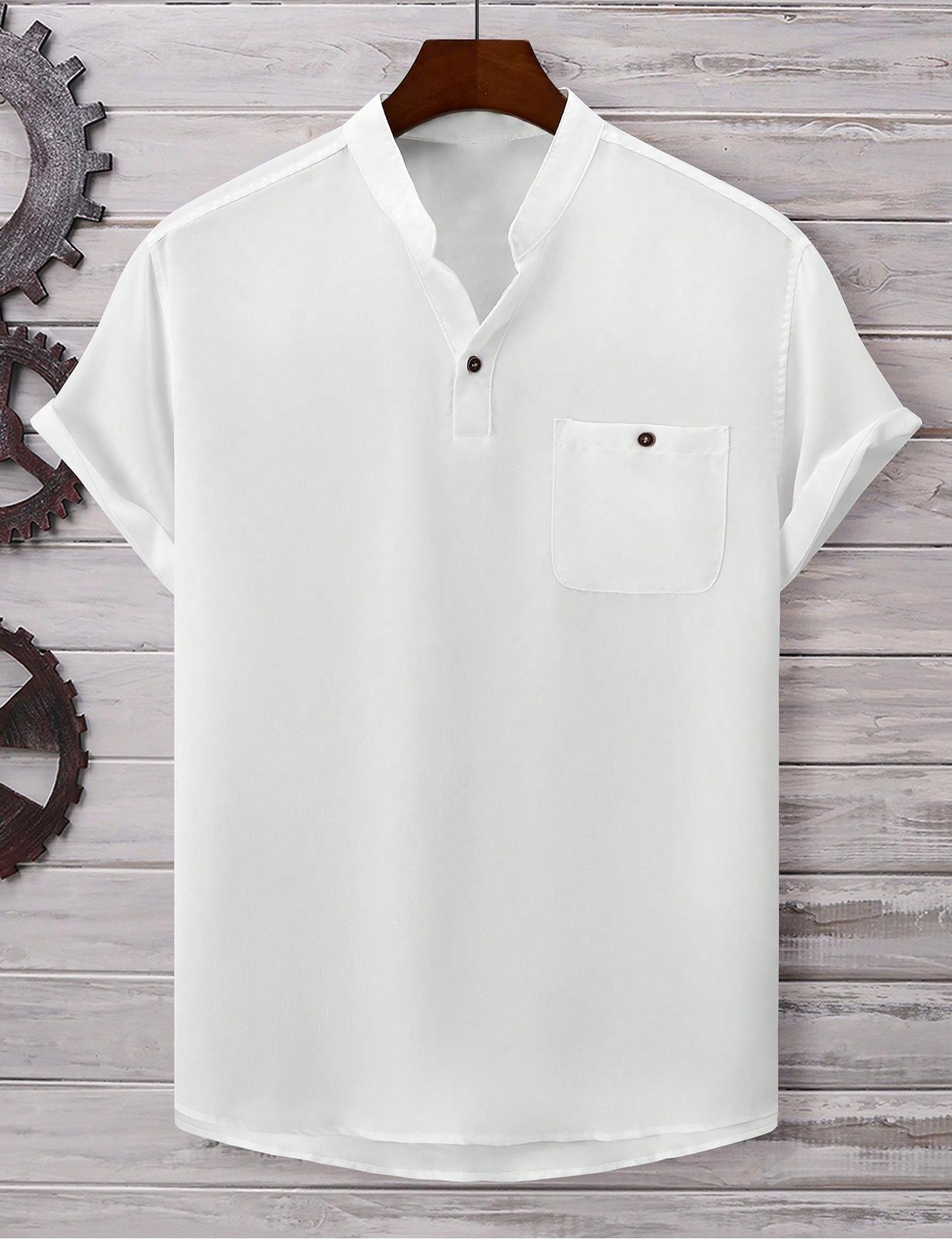 Men's Casual Short Sleeve Stretch Shirt 5 Colors