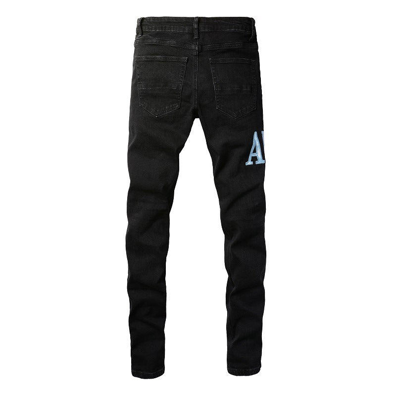 Jeans skinny slim fit strappati e rovinati in stile street