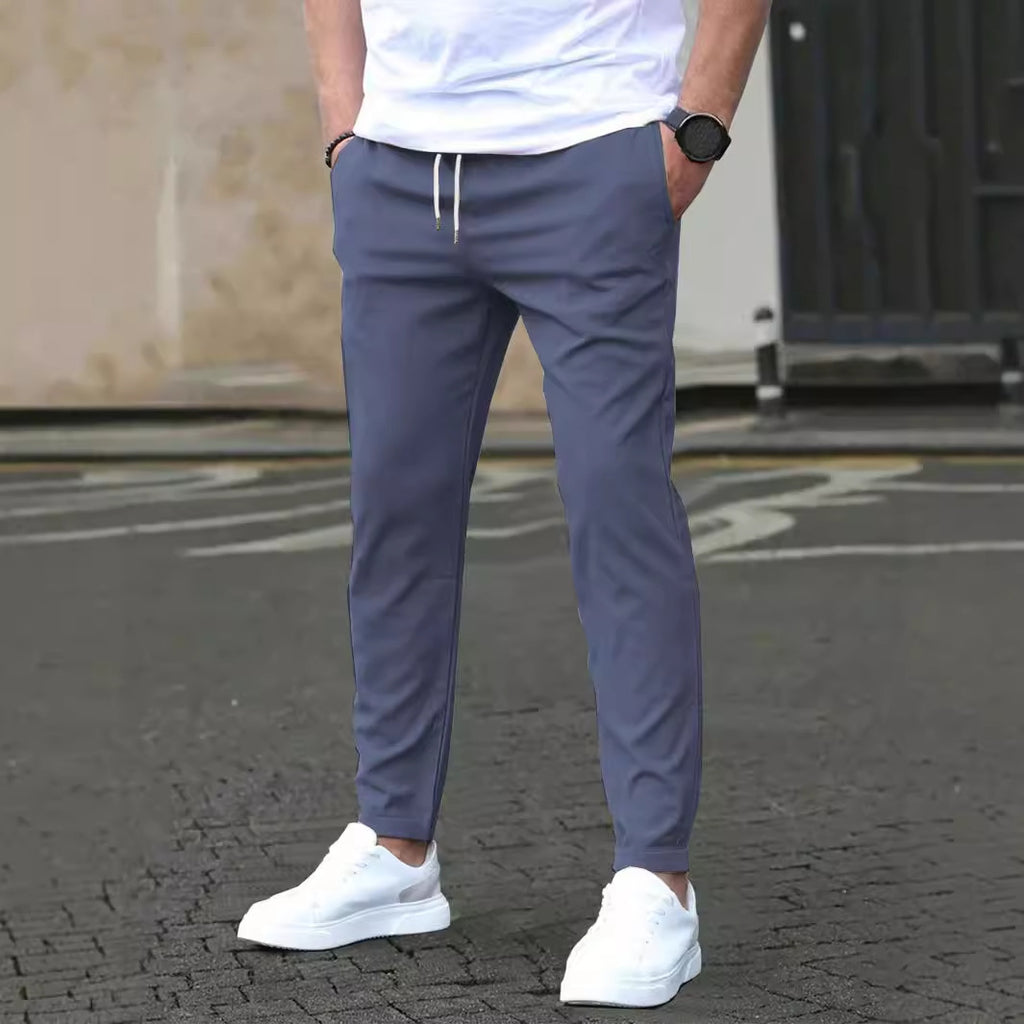 Pantalones cortos casuales de verano de pierna recta para hombre