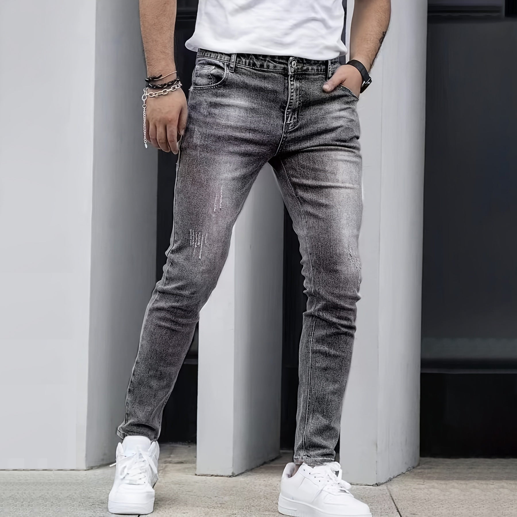 Men's Stretch Cotton Spandex Basic Jeans