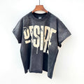 Men's T-Shirt Cotton Punk Art Cartoon Fit Loose Black