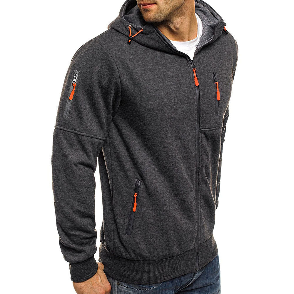 Men's Casual Sports Zip-Up Hoodie
