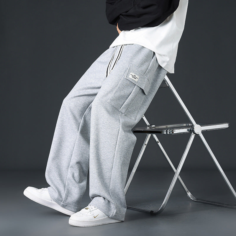 Men's Draped Wide Leg Trousers