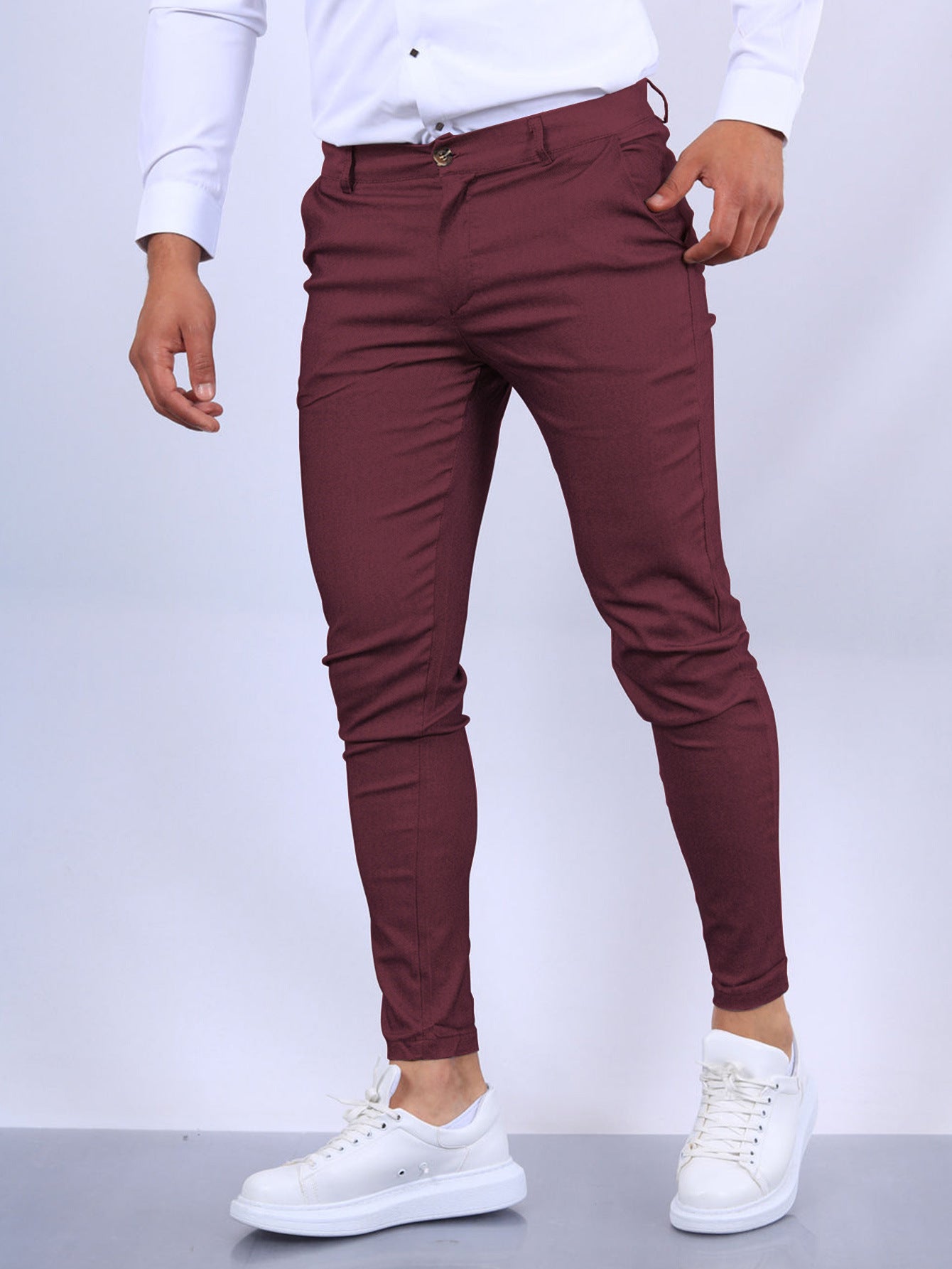 Men's Slim Fit Business Casual Elegant Trousers
