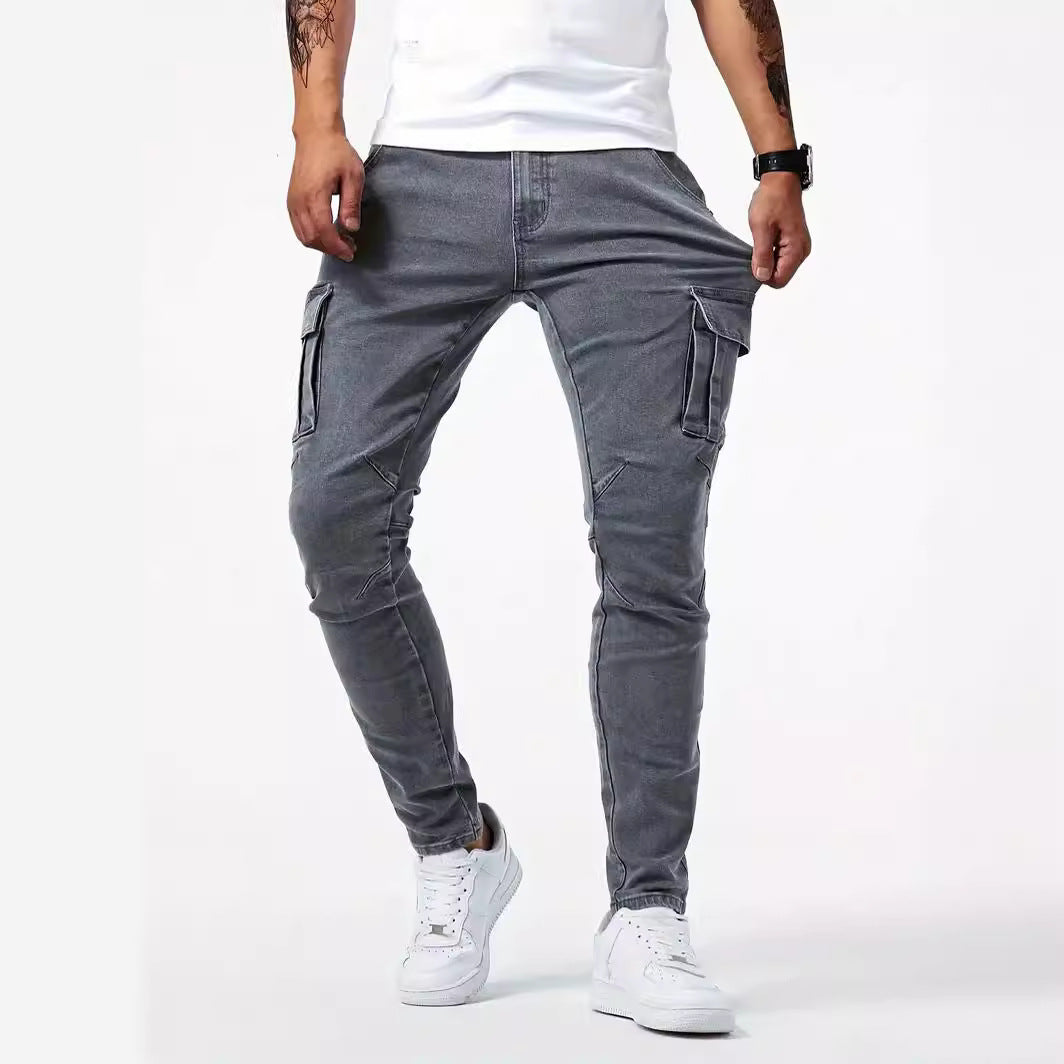 Men's Stretch Skinny Denim Pants with Anti-Wrinkle