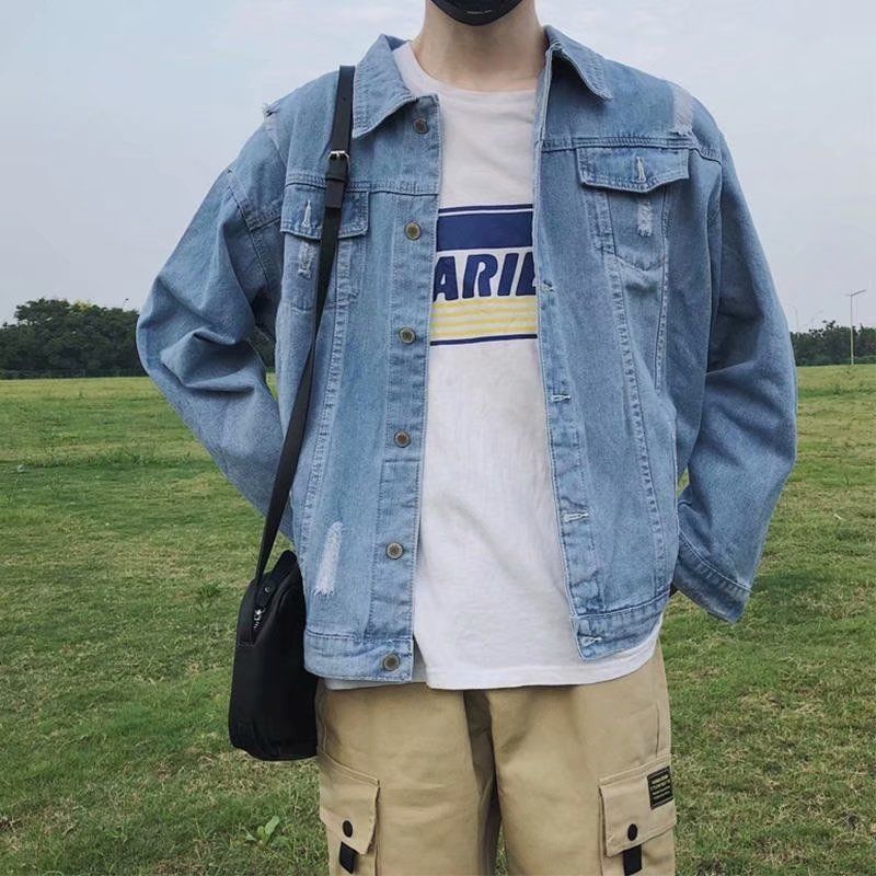 Men's Korean Style Slim Fit Cotton Denim Jacket