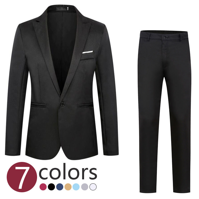 Men's Elegant Formal Suit Jacket Pants