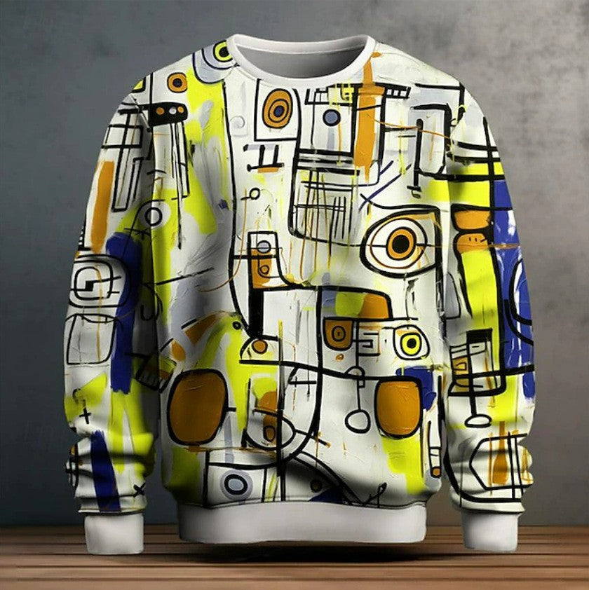 Men's Hoodie Graffiti Streetwear Pockets