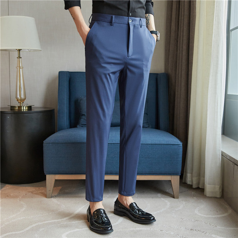 Men's Slim Fit Straight Leg Trousers