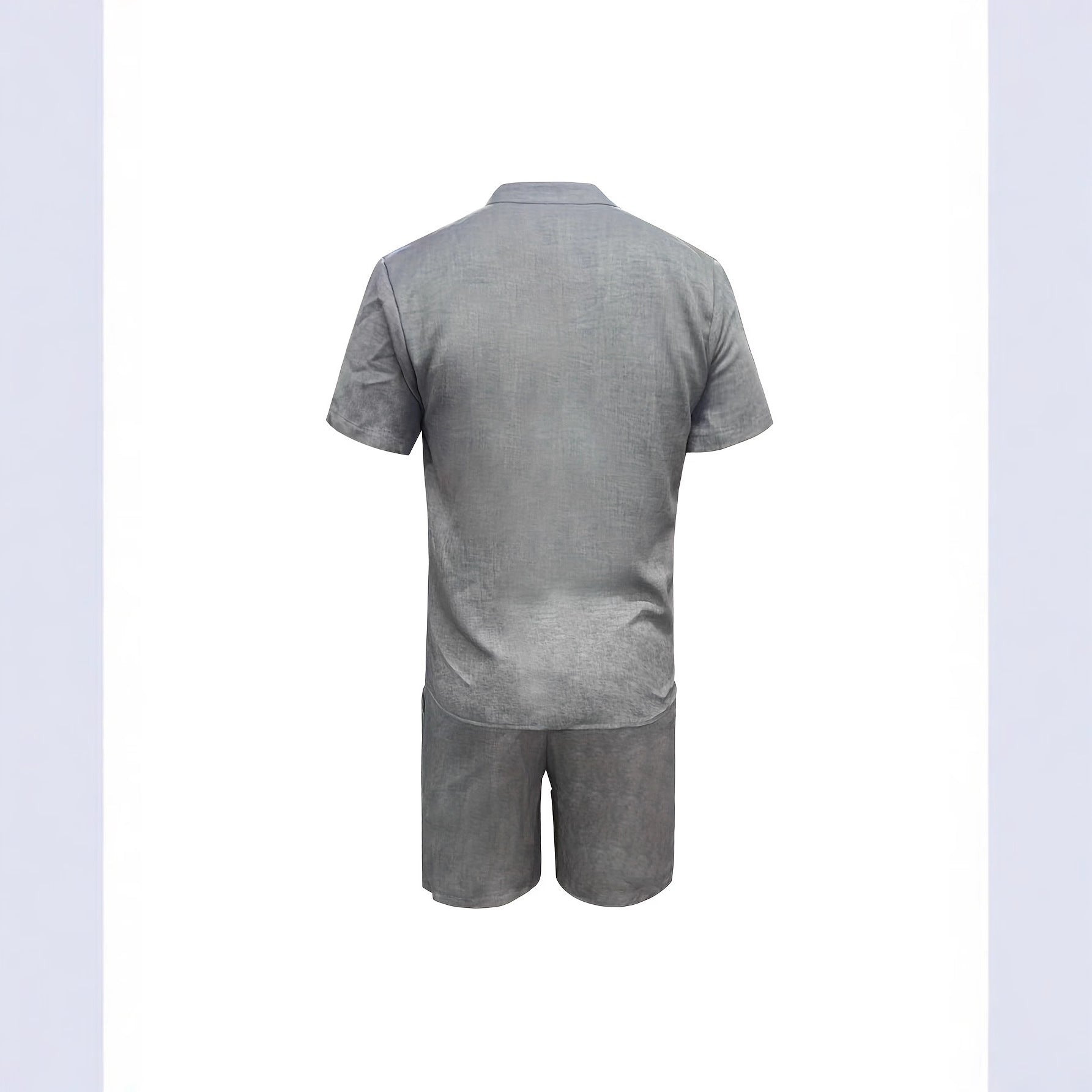 Men's Summer Cotton Shirt and Shorts Set