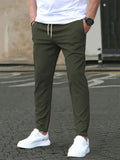 Pantalones cortos casuales de verano de pierna recta para hombre