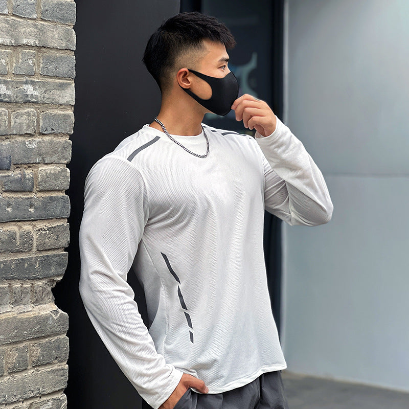 Maglia Uomo Manica Lunga Sportiva Casual Oversize