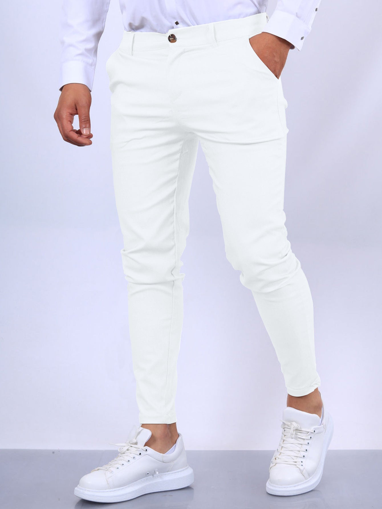 Men's Slim Fit Business Casual Elegant Trousers