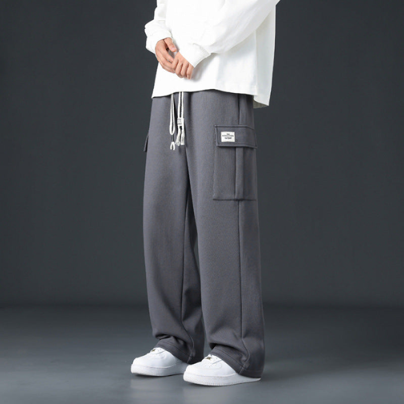 Men's Draped Wide Leg Trousers