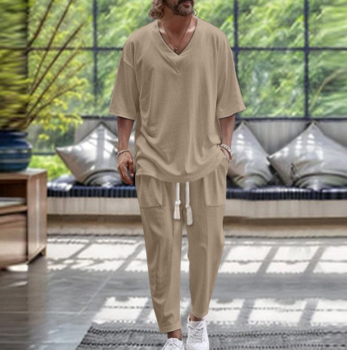 Men's Summer Sportswear Set T-Shirt Pants