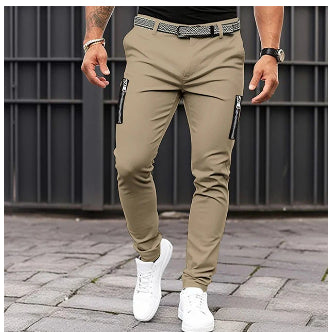 Men's Slim Fit Stretch Basic Casual Trousers