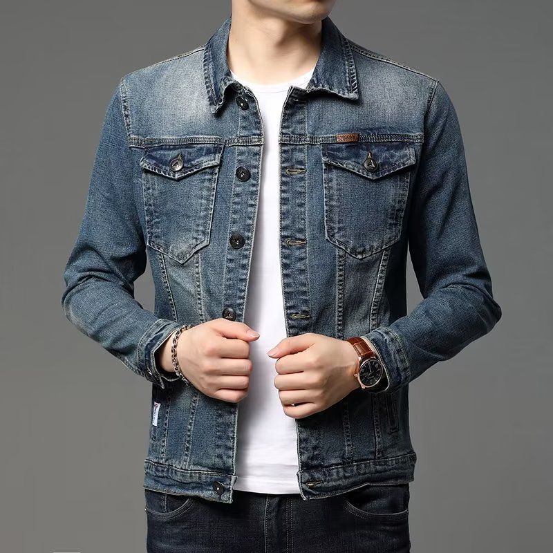 Men's Korean Style Slim Fit Cotton Denim Jacket